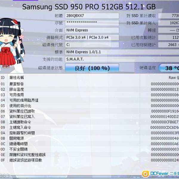 Samsung M.2 SSD 950Pro 512GB