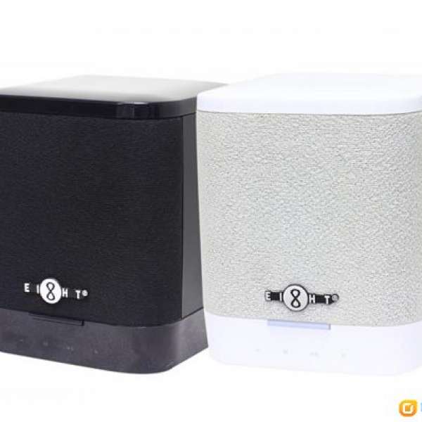 全新Eight BS100 可配對藍牙無線喇叭Stereo Bluetooth speaker 黑白色1對