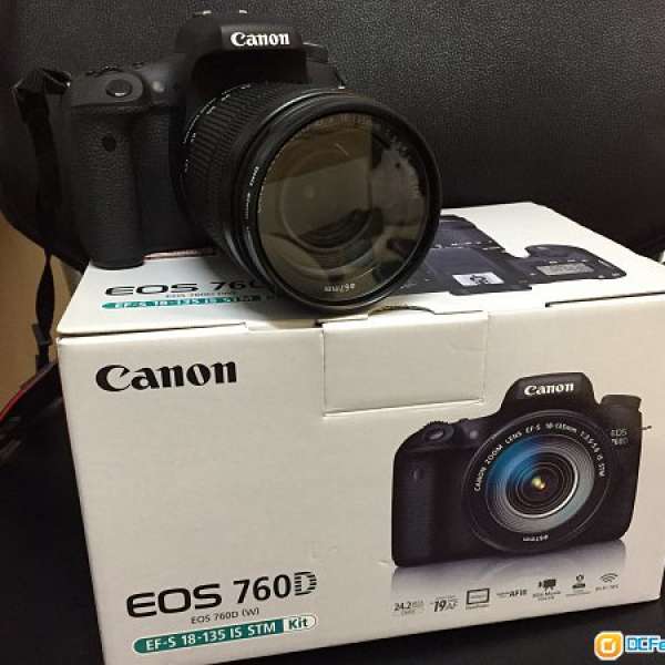 95% New Canon EOS 760D EF-S 18-135  Kit 有單有盒有保 + EF50mm f/1.8 STM