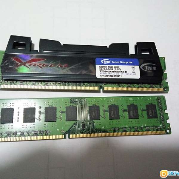 team DDR3 1600 4G x2