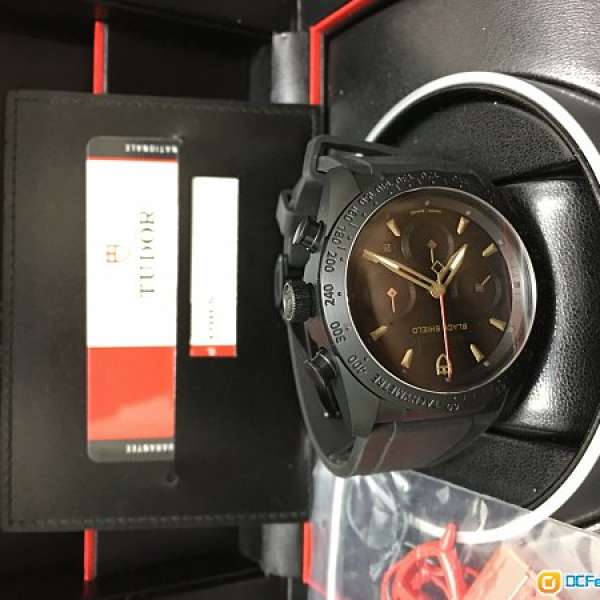 帝陀 TUDOR Black Shield Chronograph  Ref:42000CN 有出世卡 98%New