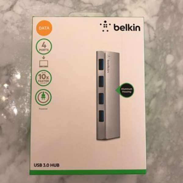 [高貴USB 3.0 Hub] 全新鋁制Belkin USB 3.0    1開4 USB Hub