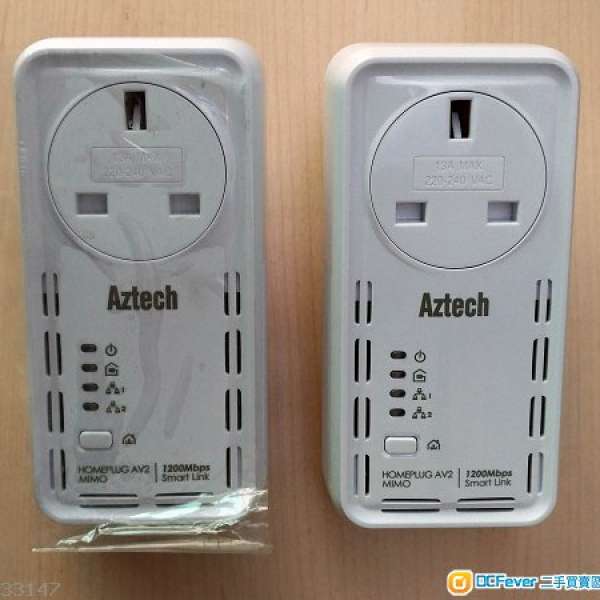 Aztech HomePlug AV2 1200MHz 一對 (九成九新)