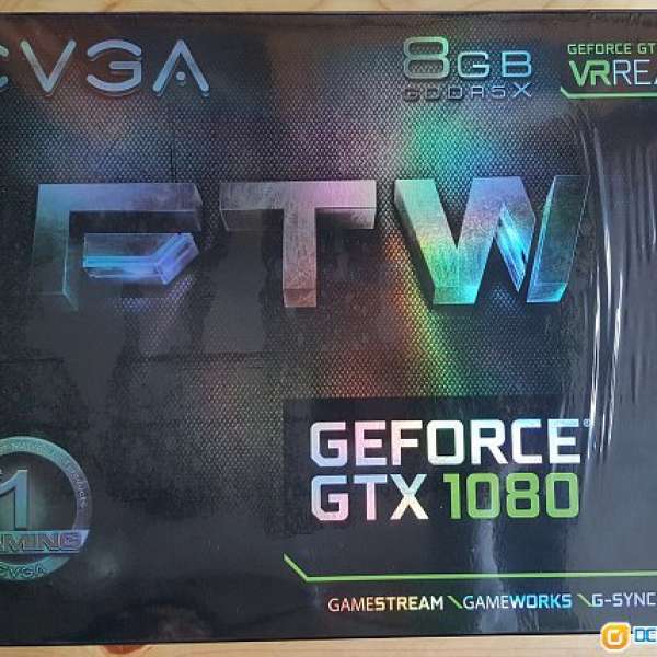 EVGA GTX 1080 FTW 99% New 全球保養 有盒有正單 **新Thermal Pad版**