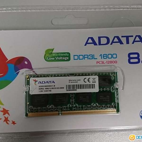 AData Notebook 8GB Ram x 1 DDR3L-1600