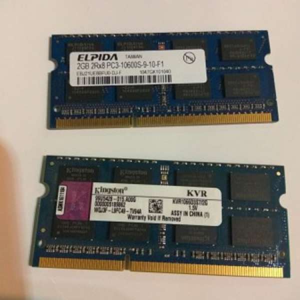 notebook ram 2Gx2  DDR3