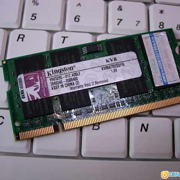 Kingston DDR2 5300 667 1G Notebook ram雙面16粒chipset