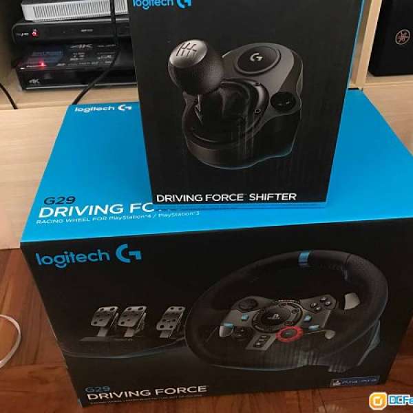 全新 未開盒水貨Logitech G29 + Driving Force變速器套裝 (G29 Wheel 軚盤 + SHIFTE...