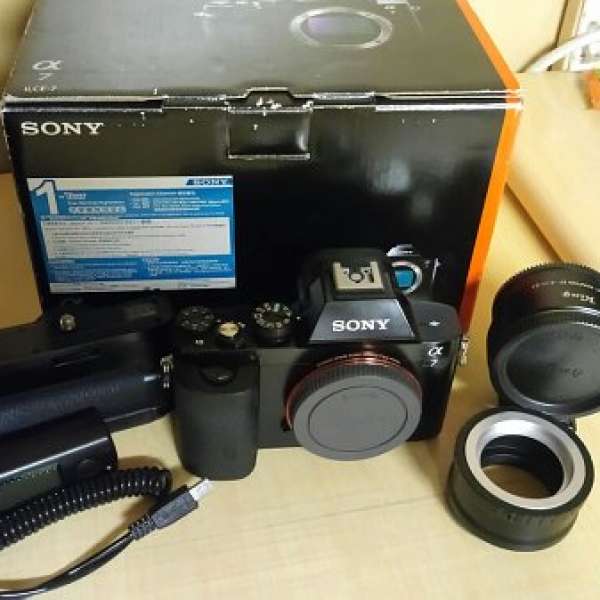 行貨Sony A7 連直倒及配件 (Nex, A6000, A6300, A6500升級全片幅)