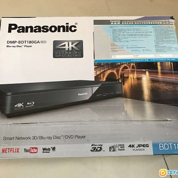 $800 全新 Panasonic 4K倍線 3D 藍光碟播放機DMP-BDT180