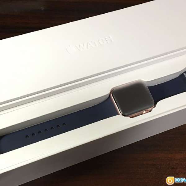 全新 Apple Watch Series 2 42mm 玫瑰金 午夜藍 rose gold midnight blue 一年保養