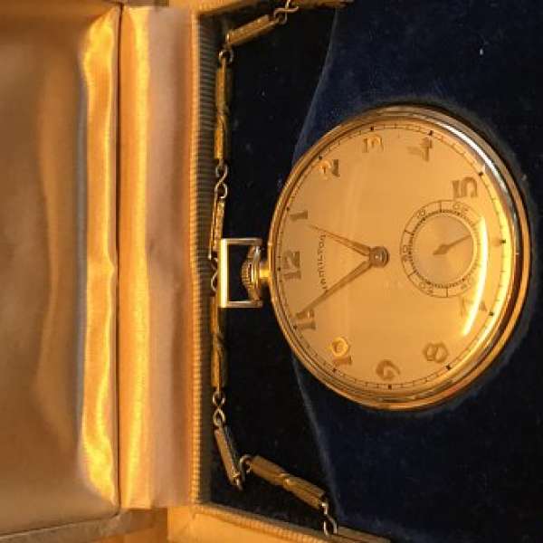 Vintage Hamilton 14k 917 Pocket watch with original box