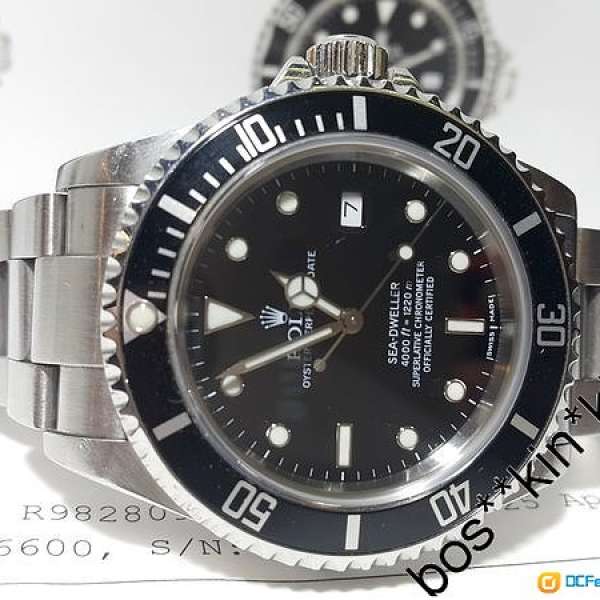 100%真品ROLEX-16600-SEA-DWELLER-P尾實芯錶耳90%以上新***已驗證附上行紙***