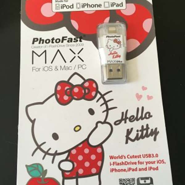 Hello Kitty Lightning USB 隨身碟 Photofast (64GB) 原裝 全新 MFI蘋果認證