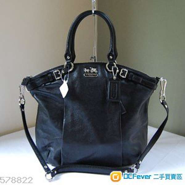 Coach 18641 Madison Leather Lindsey Black 美國名牌全皮手袋