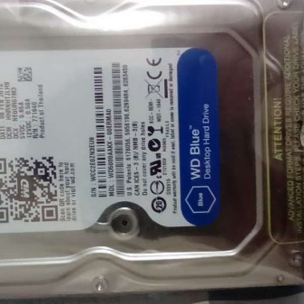 WD Blue 3.5" 500GB 7200rpm Harddisk 硬碟