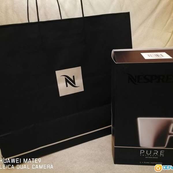 100%全新 Nespresso 白色陶瓷咖啡杯 一對 聖誕禮物