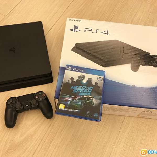 原裝香港行貨 PS4 主機 PlayStation 4 Slim PS4 1TB  二年保用 黑色 + Need for Speed