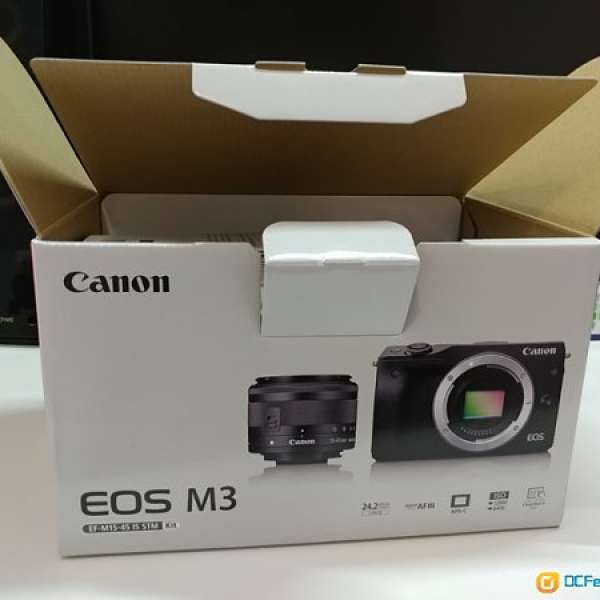 全新黑色 Canon EOS M3（連 15-45mm 鏡頭）套裝