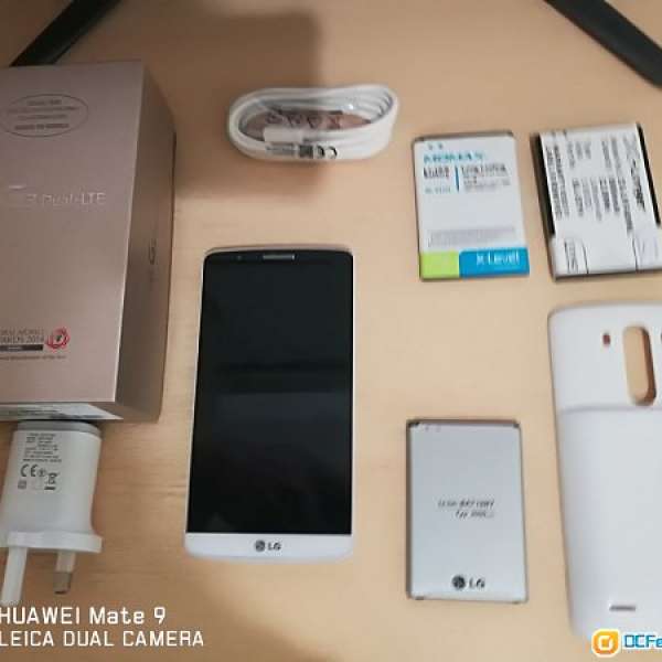 LG G3 32G D858 Dual SIM 雙卡港版，白色，有單據 ，大電池6000mah