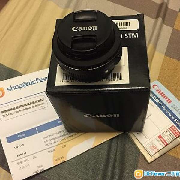 出售物品: Canon EF-S 24mm f/2.8 STM