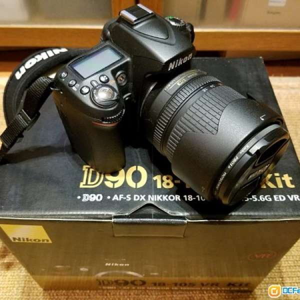 Nikon D90 Kit set (18-105 VR) 九成新 100%正常 有單有盒有齊配件
