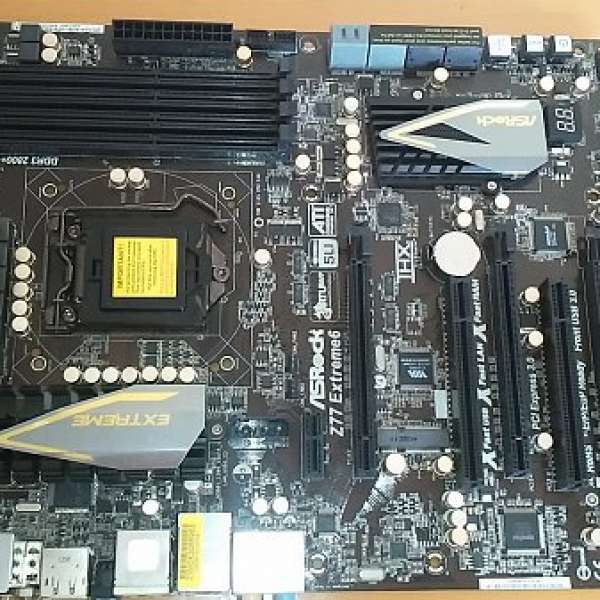 (高階Z77) ASROCK Z77 EXTREME 6 底板連背板 (100%正常)