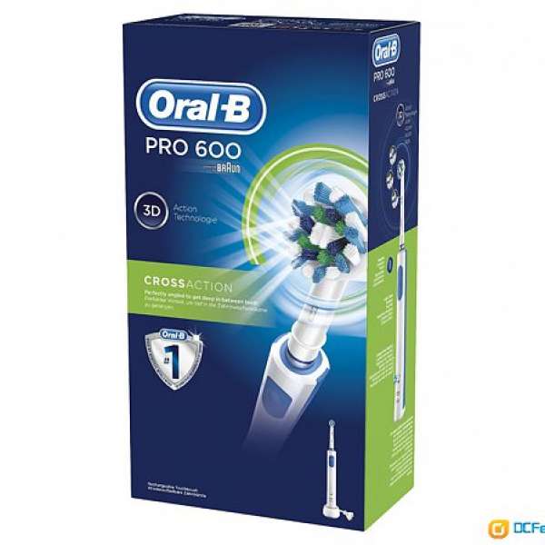 全新德國百靈 Oral B PRO 600 3D Cross Action 電動充電牙刷