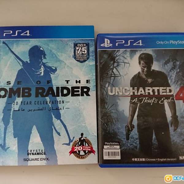 PS4 game Rise of the tomb raider, Uncharted 4