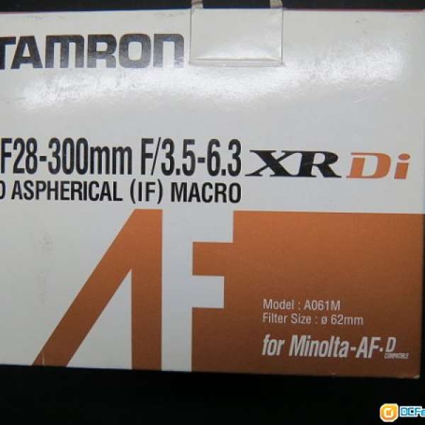 Tamron AF28-300mm Di F/3.5-6.3XR LD Aspherical(IF)Macro (Sony A-mount