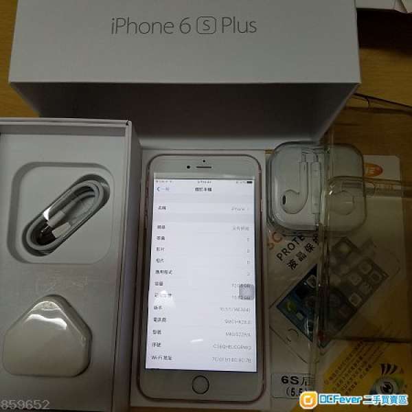 放新淨Apple Iphone6S PLUS玫瑰金16G港行過保Full Set加2套加一背貼95%新