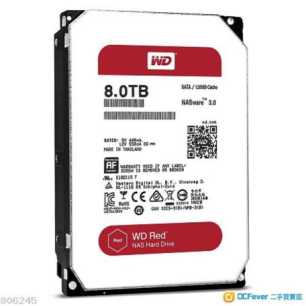 WD Red 8TB NAS HDD - WD80EFZX