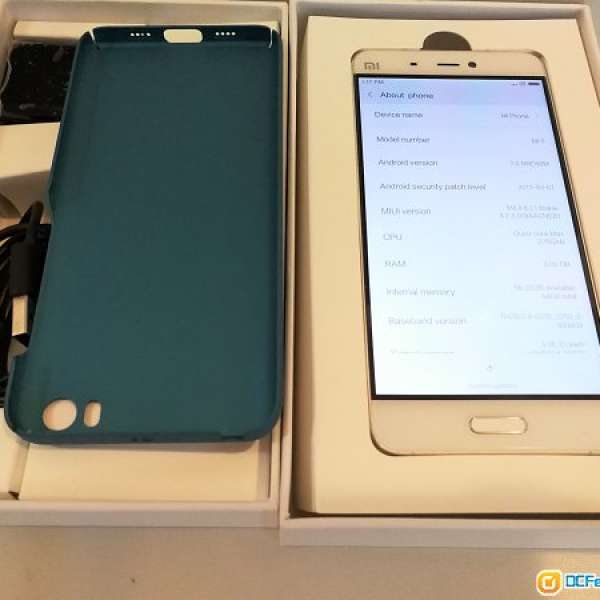 (更新) 白色 小米5 大陸行貨 3GB/64GB 約8成新 已過保養