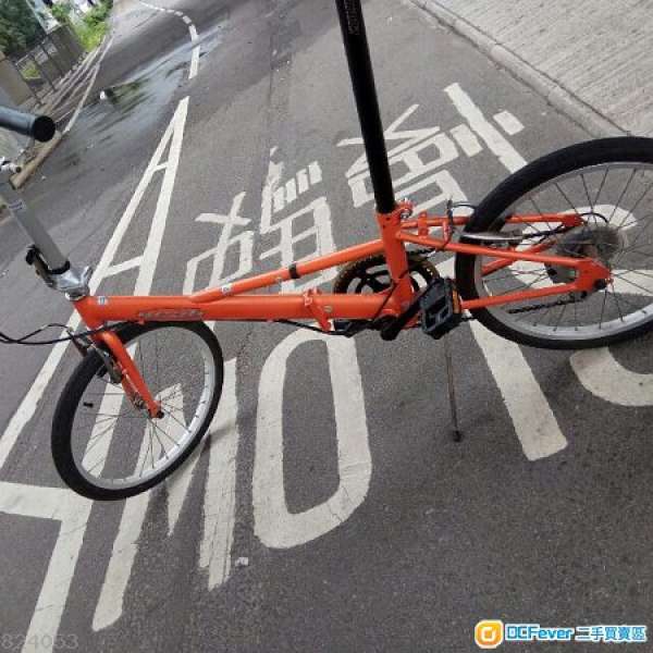90%新 DAHON YEAH - YT060 (橙色) 已改GRIP-SWIFT 6波扭撥 摺合單車/自行車 Foldab...