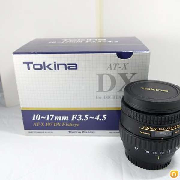 Tokina ATX Fisheye 10-17 f3.5-4.5 Nikon mount with box