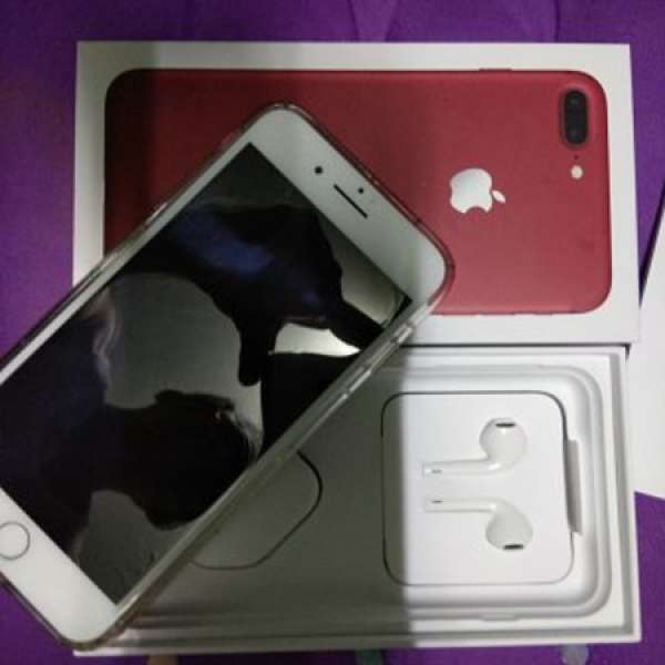 99.9999999%new iPhone 7 plus 紅色128GB AOS 蘋果行貨。