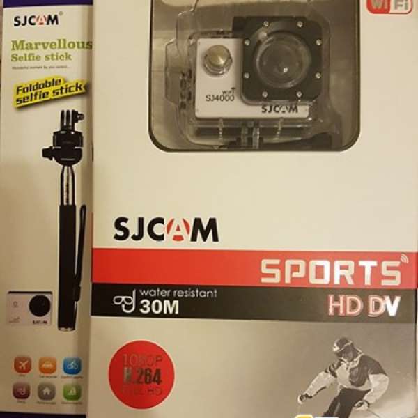 全新原裝正貨山狗1080P全高清HD運動防水相機SJCAM SJ4000 WiFi原裝配置同原裝腳架一...