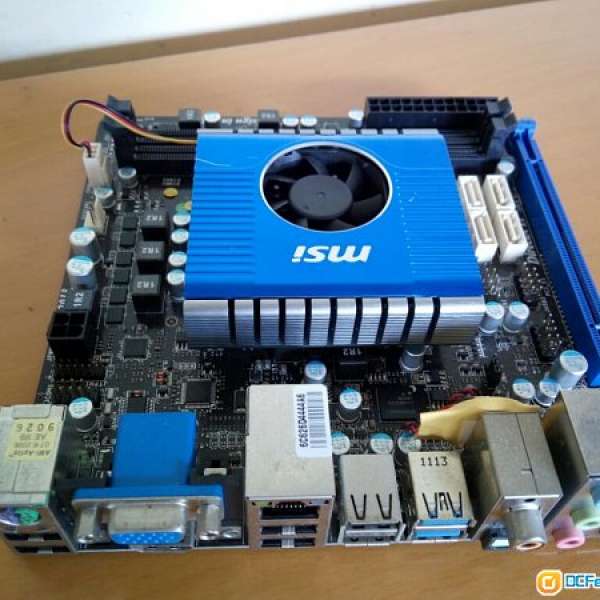 ( ITX)新淨MSI E350IA-E45 底板連背板(集成AMD APU E350 CPU, 100% WORK)