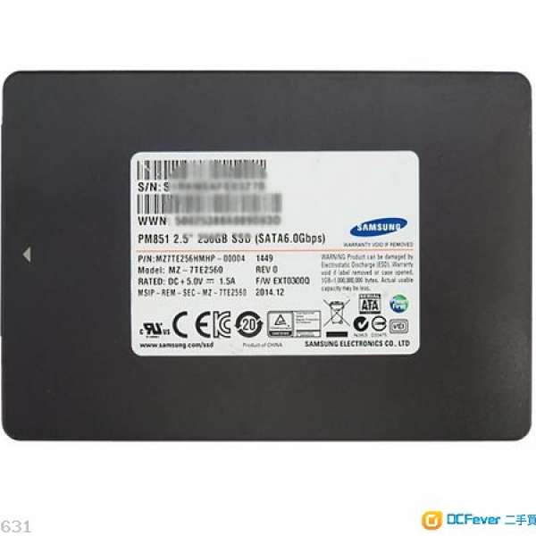 Samsung PM851 256G ssd