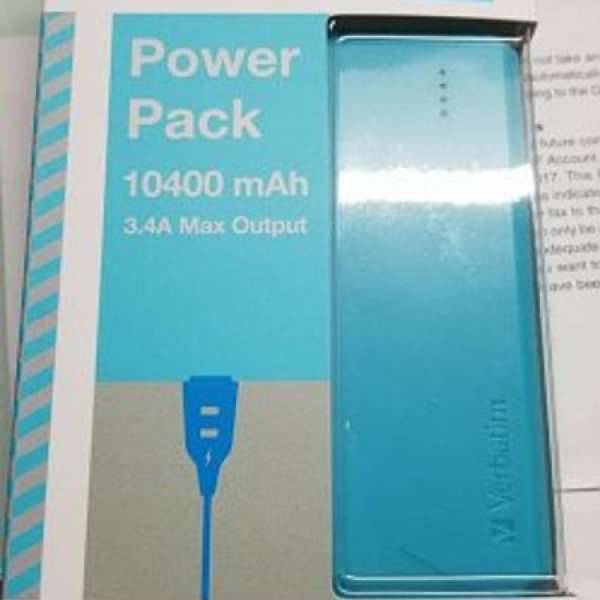 Verbatim 10400 mAh Lithium-ion Power Pack全新尿袋