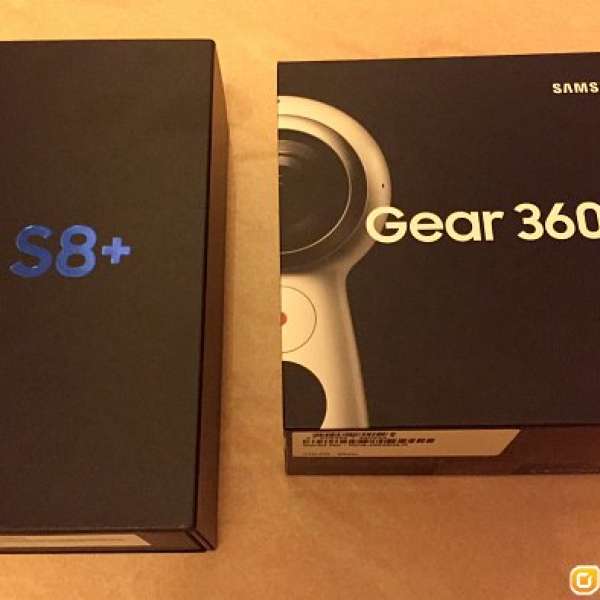 全新完美套裝組合 Samsung Galaxy S8+128GB( 黑色) + Gear 360 (2017) 8件共值(13,...