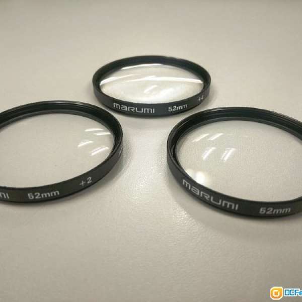 Marumi 52mm +2 +3 +4 close up filters 日本瑪露美專業近攝鏡 (+2 +3 +4) 全套 $200