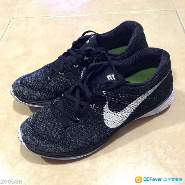 Nike Flyknit Lunar 3 Oreo US10 black