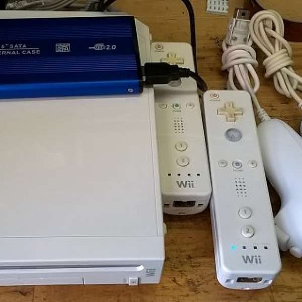 wii set + 160g usb 硬碟