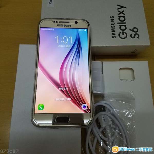 放95%新Samsung S6金32G水920S單卡Full Set 加一全新套