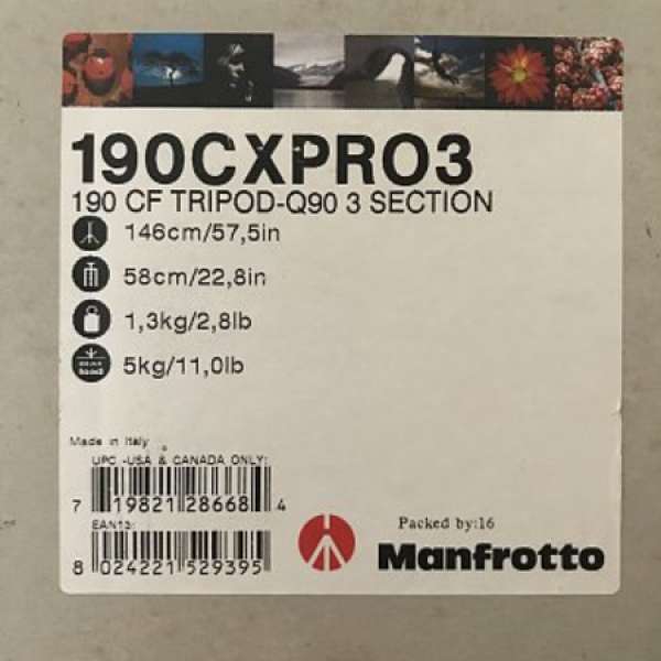 Manfrotto 190cxpro3炭腳