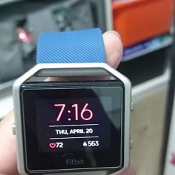 85％new Fitbit Blaze：蓝色大碼，中文行货