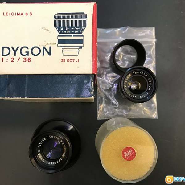 Leica Leicina 8s 鏡頭 Dygon 36mm F2 和 9mm F2