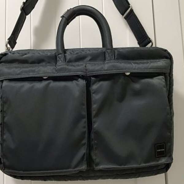 90% New Porter international grey 3 way briefcase