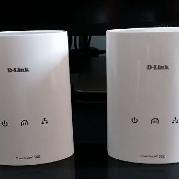 D-Link Powerline AV 500 DHP-500AV, 電力網路連接器 Homeplug 一對 (壞壞地)